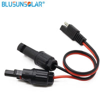 Load image into Gallery viewer, BLUSUNSOLAR 1 Piece SAE connector Battery Adapter Cable 14AWG 12" DC Power MC4 Solar panel Trailer Plug Cable wire