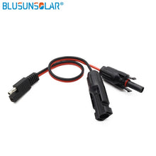 Load image into Gallery viewer, BLUSUNSOLAR 1 Piece SAE connector Battery Adapter Cable 14AWG 12" DC Power MC4 Solar panel Trailer Plug Cable wire