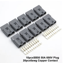 Load image into Gallery viewer, 10pairs x MC4 Connector male female 30A 50A 1000V MC4 Solar Panel branch series Connect Cable Power Plug 2.5/4/6mm2