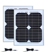 Load image into Gallery viewer, Panneaux Solaires 24v 20W Panneau Solaire 12v 10w 2Pcs Chargeur Solaire Solar Home System Street Light Fan Solar Phone Charger