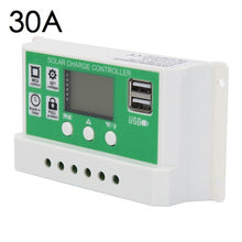 Load image into Gallery viewer, 12V 24V LCD Display Dual USB Solar Panel Charger Controller PWM Charge Regulator Automatic Recovery Type without Damaging 10-30A